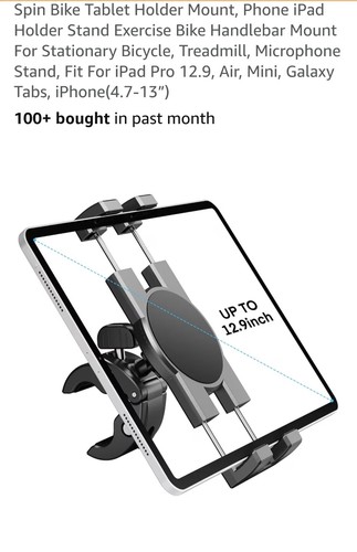 Spin bike tablet holder mount - holder,